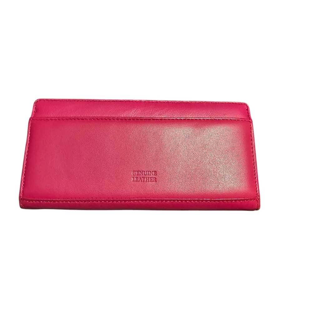 Genuine Leather Pink Clutch Wallet